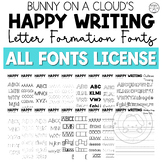 Happy Writing Letter Formation Fonts - All Fonts License f