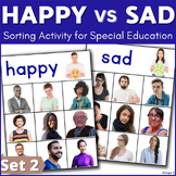 Happy and Sad Faces Sorting Activity Facial Expressions Sp