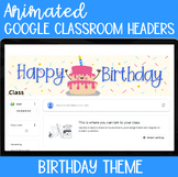 Happy birthday Google Classroom animated headers
