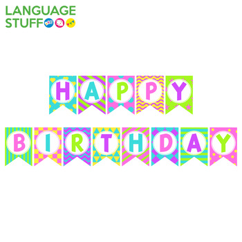 Happy birthday bunting by Language Stuff | Teachers Pay Teachers