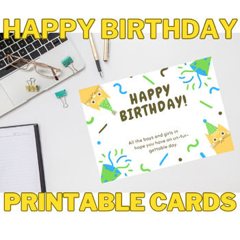 Happy birthday printable cards by Mrs Martin sharing is caring space