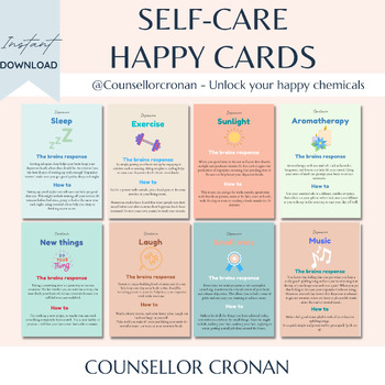 Preview of Self care cards, coping skills cards, coping strategies, calming corner
