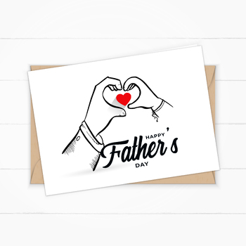 Happy fathers day -Fathers Day Card - Fathers Day Card with hat-printable