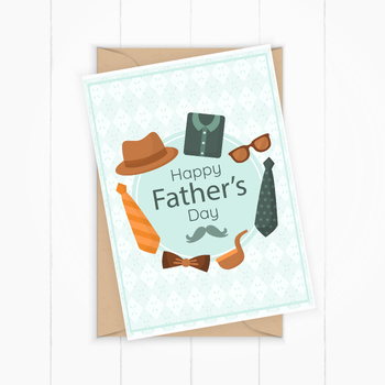 Preview of Happy fathers day - Fathers Day Card - man holds the hand of child- printable