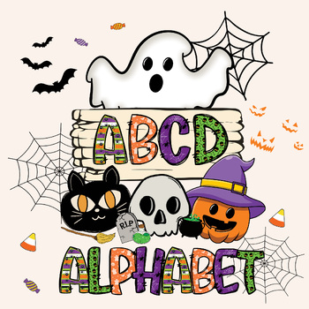 Preview of Happy halloween doodle alphabet