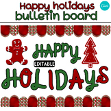 Happy holidays bulletin board letters - Red green christma