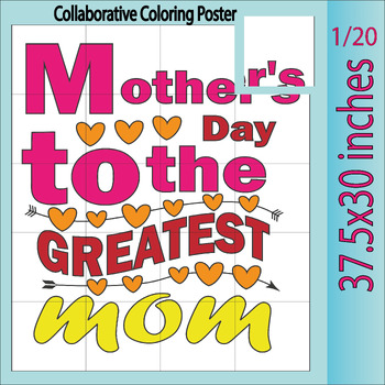 Preview of Happy mother's Day Quote Collaborative  Poster | Be kind With your Mom