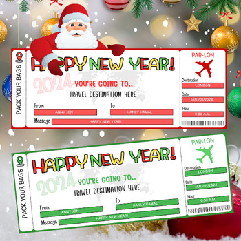 Preview of Happy new year Boarding Pass 2024