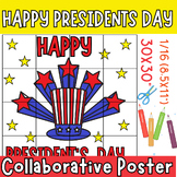 Happy presidents day collaborative coloring poster, Bullet