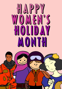 Preview of Happy women's history month coloring pages