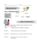 Harassment: Enough is Enough! Worksheet, Bullying, Harassm