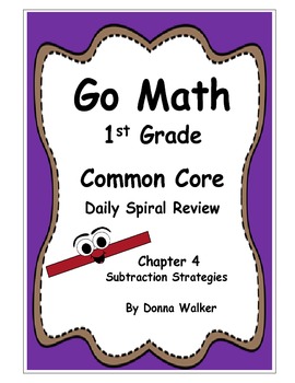 Harcourt Go Math Common Core Daily Spiral Review for 1st Grade - Chapter 4
