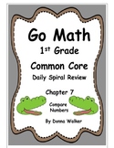 Harcourt Go Math Common Core Daily Spiral Review for 1st Grade - Chapter 7