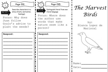 Preview of Harcourt Journey's (2014) 3rd Grade Bundle - Unit 2 Lesson 8-The Harvest Birds