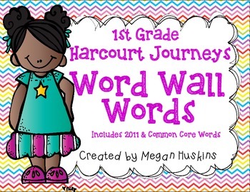 Harcourt Journeys First Grade Word Wall Words