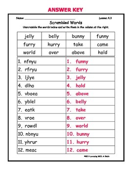 Harcourt Trophies First Grade Scrambled Words And Word Finds Book 4