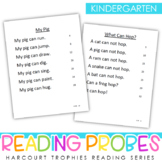 Kindergarten Fluency Reading Probes - Harcourt Trophies Re