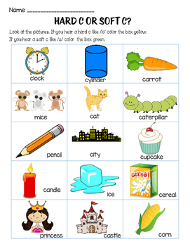 hard c and soft c by katie klotz teachers pay teachers