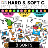 Hard and Soft C Picture Card Sorts and Worksheets