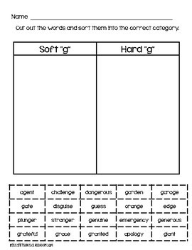 hard g soft g by miss stetsons classroom teachers pay teachers