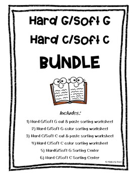 hard g soft g and hard c soft c center and worksheet bundle tpt