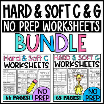 Hard & Soft G and Hard & Soft C Worksheet Bundle by Designed by Danielle