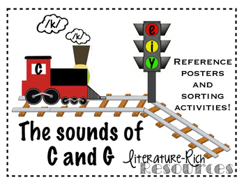 Preview of Hard & Soft Sounds of C and G: Rules Posters, Sort Activities, & Reading Passage