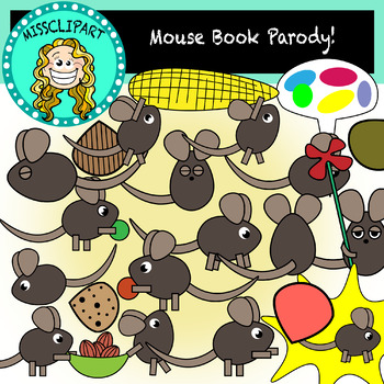 Preview of Hard Working Mice Clipart(Color and B&W){MissClipArt}