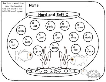 hard and soft c g practice printables by first grade fundamentals