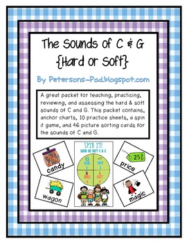 Hard and Soft C & G: The Sounds of C & G by Sheree Peterson | TpT