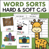 Hard & Soft C Hard & Soft G WORD SORTS Phonics Activities 