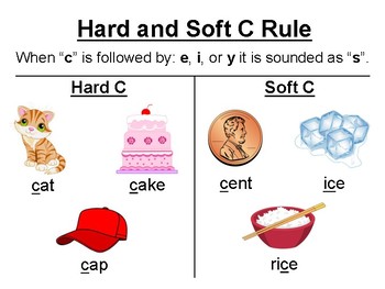 hard and soft c rule poster by jennifer graham tpt