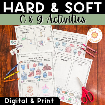 Preview of Hard and Soft C and G Activities | Digital Easel Lesson & Printable Worksheets