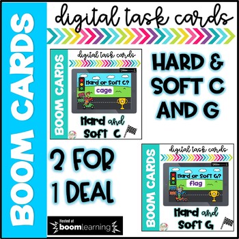 Preview of Hard and Soft C and G Boom Cards| 2 For 1 Deal