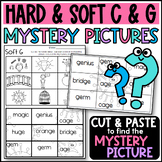 Hard and Soft C and G Mystery Picture Worksheets: Cut and Paste