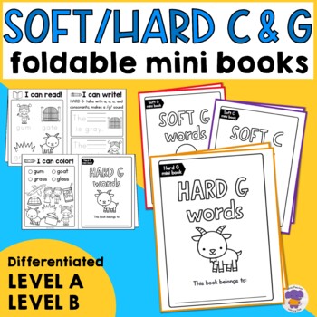 Preview of Hard and Soft C and G Phonics Centers Mini Books | Decodable Readers