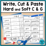 Hard and Soft C and G Phonics Worksheets: Cut and Paste Ac