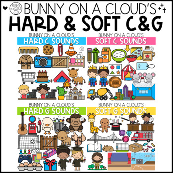 Preview of Hard and Soft C and G Sounds Bundle by Bunny On A Cloud