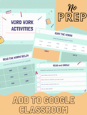 Hard and Soft C and G Word Work- Google Slides Activity