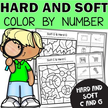 Preview of Hard and Soft C and G Worksheets ELA Activities Color by Code Morning Busy Work