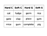 Hard and Soft C and G word sort