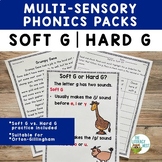 Hard and Soft G Phonics Activities for Orton Gillingham Lessons