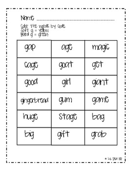 hard and soft g printables by polka dot firsties tpt