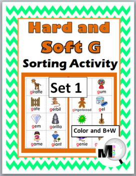 Hard and Soft G Sorting plus Worksheets & Posters - Set 1 (Hard G & Soft G)