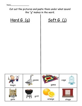 Hard and Soft G and C worksheets by Morgan Sturm | TpT