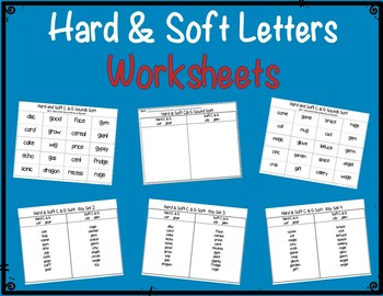 Hard and Soft Letters C & G Centers & Worksheets | TpT