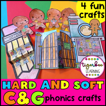 Preview of Hard and soft C and G phonics crafts