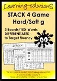 Hard/Soft g Game - STACK 4 - 3 Boards/150 Words B&W DIFFER