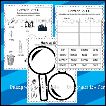 hard or soft c sort and worksheets by designed by danielle