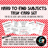 Hard to Find Subjects Task Card Set